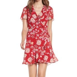 Lush Floral wrap dress